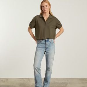 Everlane army green polo.